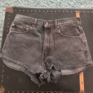 Levi’s Washed Black (grey) Denim Cut-Off Shorts - Size 31
